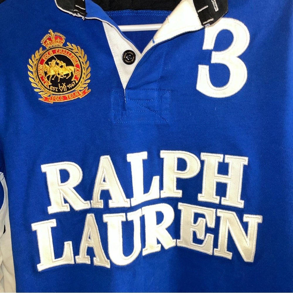 Ralph Lauren Custom Fit Blue Polo Shirt - Picture 2 of 4